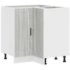 Image de vidaXL Armoire d'angle de Cuisine Porto Sonoma Gris Bois d'ingénierie, Armoire d'angle, Meuble d'évier d'angle, Meuble d'angle