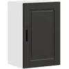 Image de vidaXL Armoire Murale de Cuisine Porto Noir Bois d'ingénierie