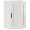 Image de vidaXL Armoire Murale de Cuisine Porto Blanc Brillant Bois ingénierie