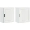 Image de vidaXL Armoires murales de Cuisine 2 pcs Porto Blanc Bois d'ingénierie, Meuble Mural de Cuisine, Armoire pour Mur de Cuisine, Armoire Murale avec Porte