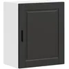 Image de vidaXL Armoire Murale de Cuisine Porto Noir Bois d'ingénierie