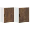 Image de vidaXL Armoires murales de Cuisine 2 pcs Porto chêne fumé, Meuble Mural de Cuisine, Armoire pour Mur de Cuisine, Armoire Murale avec Porte