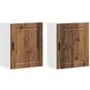 Image de vidaXL Armoires murales de Cuisine 2 pcs Porto Vieux Bois, Meuble Mural de Cuisine, Armoire pour Mur de Cuisine, Armoire Murale avec Porte