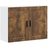 Image de vidaXL Armoire Murale de Cuisine Porto chêne fumé Bois d'ingénierie, Meuble Mural de Cuisine, Armoire pour Mur de Cuisine, Armoire Murale avec Portes