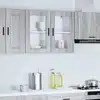 Image de vidaXL Armoire murale de cuisine avec porte en verre Porto sonoma gris