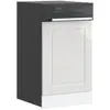 Image de vidaXL Panneau de lave-vaisselle Porto blanc brillant 45x1,5x67 cm
