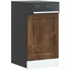 Image de vidaXL Panneau de lave-vaisselle Porto chêne fumé 45x1,5x67 cm