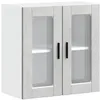Image de vidaXL Armoire Murale de Cuisine avec Porte en Verre Porto Gris béton, Meuble Mural de Cuisine, armoires murales avec Portes, Armoire Murale de Cuisine avec Portes