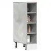Image de vidaXL Meuble bas "Riga" Gris béton 20 x 44,5 x 81,5 cm Bois d'ingénierie