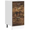 Image de vidaXL Meuble Bas Lyon Chêne fumé 40 x 46 x 81,5 cm Bois d'ingénierie