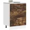 Image de vidaXL Meuble bas de cuisine "Lyon" Chêne fumé Bois d'ingénierie