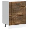 Image de vidaXL Armoire de Cuisine Lucca chêne fumé Bois ingénierie, Meuble d'évier, Meuble de Cuisine avec tiroir, Meuble de Cuisine à tiroir