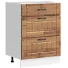 Image de Armoire de Cuisine Lucca de vidaXL, Vieux Bois, Bois ingénierie, Meuble d'évier, Meuble de Cuisine avec tiroir, 60 x 46 x 81.5 cm