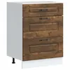 Image de vidaXL Armoire de Cuisine Kalmar chêne fumé Bois d'ingénierie, Meuble d'évier, Meuble de Cuisine avec tiroir, Meuble de Cuisine à tiroir