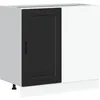 Image de vidaXL Armoire de Cuisine Porto Noir Bois d'ingénierie, Armoire d'évier, Meuble Bas d'évier de Cuisine, Armoire de Base d'évier
