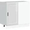 Image de vidaXL Meuble Bas de Cuisine « Porto » Bois d'ingénierie Blanc Brillant