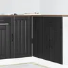 Image de vidaXL Meuble bas de cuisine « Lucca » en bois d'ingénierie noir