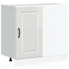 Image de vidaXL Meuble Bas de Cuisine « Kalmar » Bois d'ingénierie Blanc Brillant