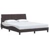 Image de vidaXL Cadre de lit sans Matelas Hanko Marron foncé 160x200 cm Tissu