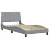 Image de vidaXL Cadre de lit sans Matelas Hanko Gris Clair 100x200 cm Tissu