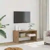 Image de vidaXL Meuble TV chêne artisanal 80x40x40 cm bois d'ingénierie
