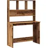 Image de vidaXL Bureau avec étagères vieux bois 102x45x148 cm bois d'ingénierie