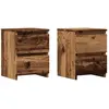 Image de vidaXL Tables de chevet 2 pcs vieux bois 30x30x40 cm bois d'ingénierie