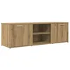 Image de vidaXL Meuble TV chêne Artisanal 120x34x37 cm Bois d'ingénierie, Support TV, Armoire média, Armoire HiFi, unité TV, Meuble multimédia, Meuble latéral