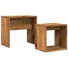 Image de vidaXL Tables Basses gigognes 2 pcs Vieux Bois Bois d'ingénierie, Table gigogne, Table gigogne Moderne, Ensemble de Tables gigognes