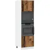 Image de vidaXL Meuble à micro-ondes "Lyon" Bois ancien 60 x 57 x 207 cm Bois d'ingénierie