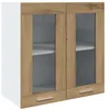 Image de vidaXL Armoire Murale de Cuisine Lyon avec Porte vitrée Chêne Artisanal 60 x 31 x 60 cm