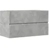 Image de Armoire de salle de bain suspendue gris béton bois d ingénierie