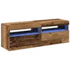 Image de vidaXL Meubles TV avec lumières LED 2 pcs Vieux Bois Bois d'ingénierie, Support TV, Meuble multimédia, Console TV, Meuble HiFi