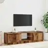 Image de vidaXL Meuble TV avec lumières LED vieux bois bois d'ingénierie