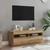 Image de vidaXL Meuble TV avec lumières LED chêne artisanal bois d'ingénierie