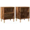 Image de vidaXL Tables de Chevet 2 pcs Vieux Bois 40x30x50 cm Bois d’ingénierie, Table d'appoint, Armoire de lit, Table d'appoint pour Chambre, Table de Nuit