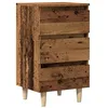 Image de vidaXL Table de Chevet Vieux Bois 40x35x69 cm Bois d’ingénierie, Meuble de Chevet, Table d'appoint, Armoire de lit, Armoire de Chevet, Table de Nuit