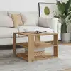 Image de vidaXL Table basse chêne artisanal 58x58x40 cm bois d'ingénierie