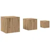 Image de vidaXL Tables d'appoint 3 pcs chêne Artisanal Bois d'ingénierie