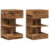 Image de vidaXL Tables de Chevet 2 pcs Vieux Bois 40x35x65 cm Bois d’ingénierie, Meuble de Chevet, Table d'appoint, Armoire de lit, Armoire de Chevet