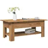 Image de vidaXL Table basse chêne artisanal 102x55x42 cm bois d'ingénierie