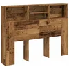 Image de VidaXL Armoire de Tête de Lit en Vieux Bois 140x19x103,5 cm - Meuble de Chambre à Coucher Mural