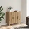 Image de vidaXL Buffet chêne artisanal 90x34x80 cm bois d'ingénierie