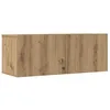 Image de vidaXL Meubles TV muraux 2 pcs chêne Artisanal 80x30x30 cm, Support TV, Armoire média, Console TV, Meuble HiFi, Centre de Divertissement, Armoire TV