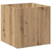 Image de Jardinière chêne artisanal 40x40x40 cm bois d ingénierie