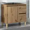 Image de vidaXL Armoire lavabo chêne artisanal 65x33x60 cm bois d'ingénierie