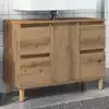 Image de vidaXL Armoire d'évier chêne artisanal 80x33x60 cm bois d'ingénierie