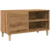 Image de vidaXL Armoire à disques chêne Artisanal 84,5x38x48 cm Bois ingénierie, Armoire pour Tourne-disques, Armoire de Rangement pour disques, Buffet pour Tourne-disques