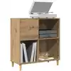 Image de vidaXL Armoire à disques chêne artisanal 84,5x38x89 cm bois ingénierie