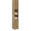 Image de vidaXL Armoire de salle de bain chêne artisanal 30x30x190 cm